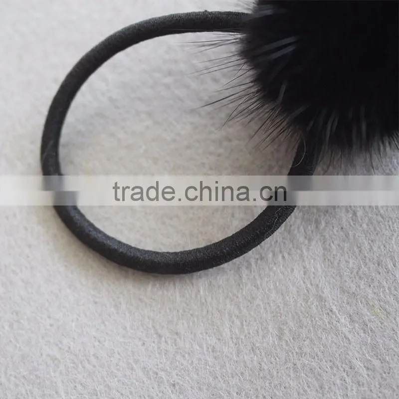 Myfur Luxury Customized Genuine Mink Fur Pompom Hair Band Accessory Wholesale