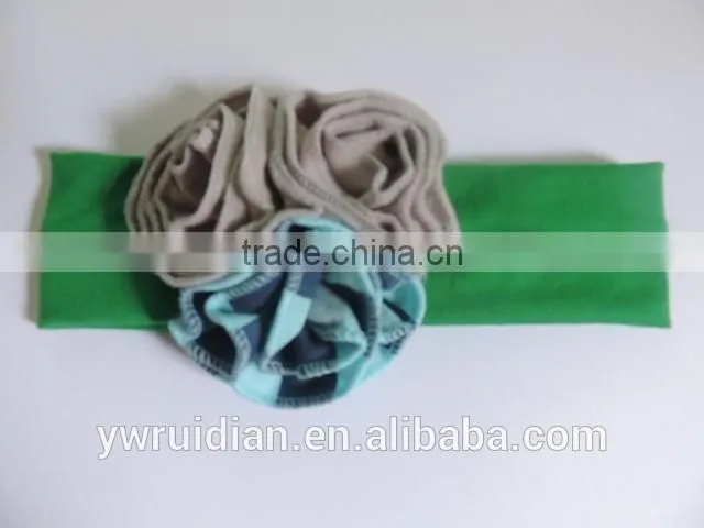 children summer flower hairband baby girl little rose colorful cotton elastic headband wholesale 2016