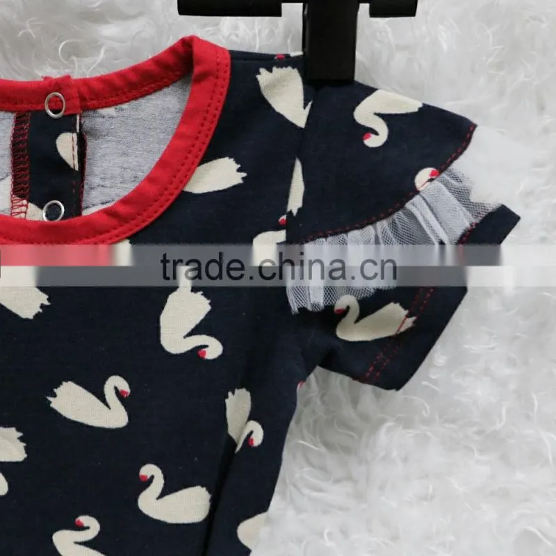 New arrival girl tulle tutu romper dress printing baby clothes