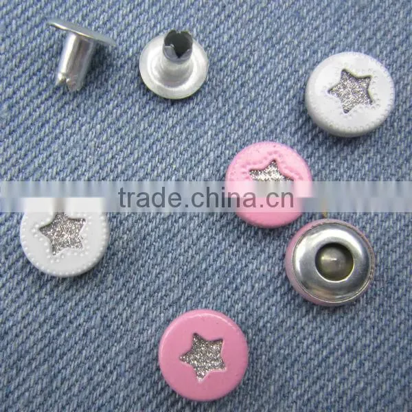 custom jeans rivets buttons