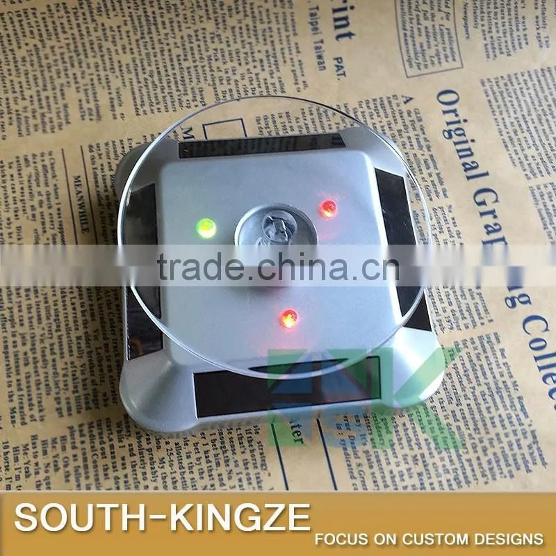 Silver Acrylic Watch/Jewelry/Camera Solar Power Rotating Display Stand