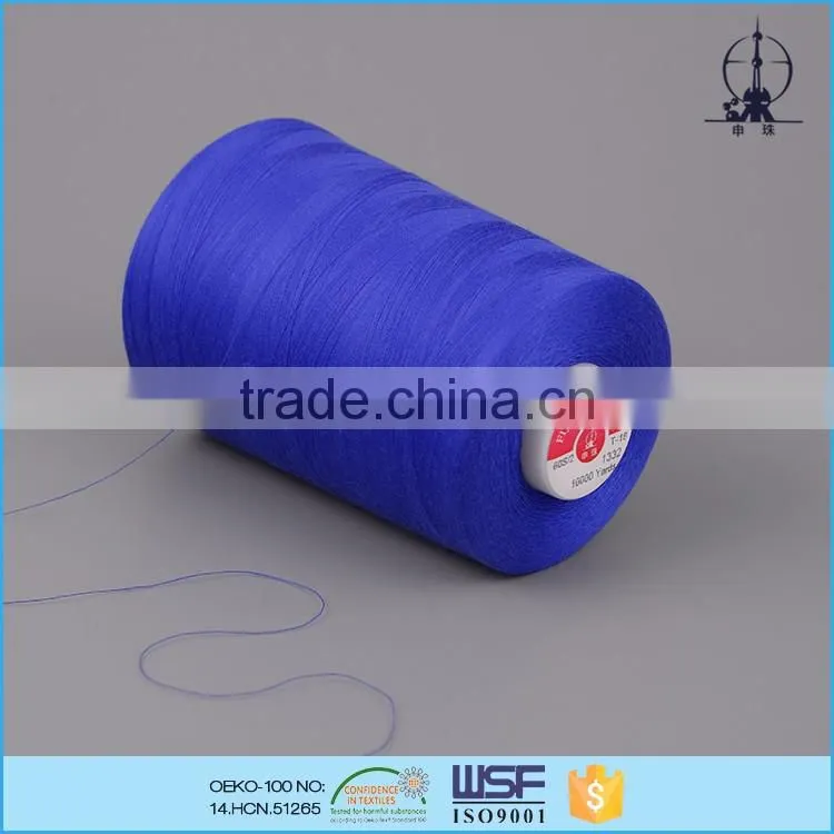 Low shrinkage cheap 12s/2 poly poly core spun sewing thread