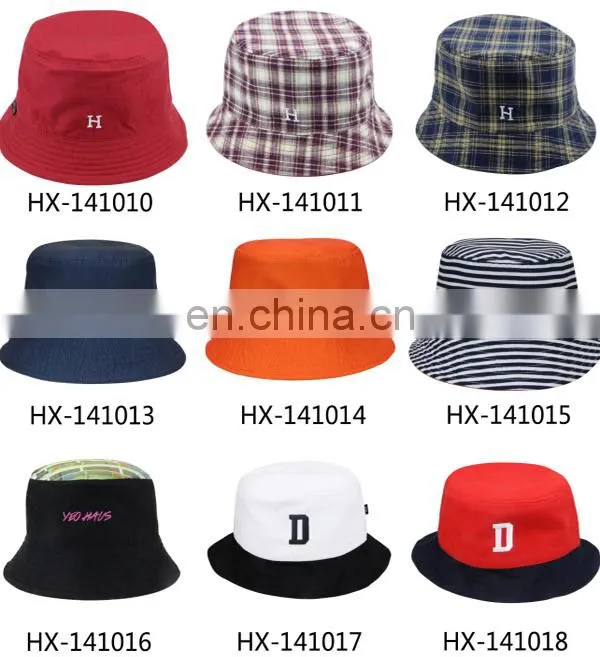 White Polyester Fashion Bucket Hat Sun Hat