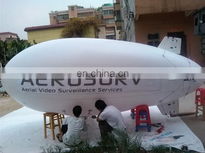 Large custom inflatable aerostat,inflatable helium zeppelin airplane for car brand