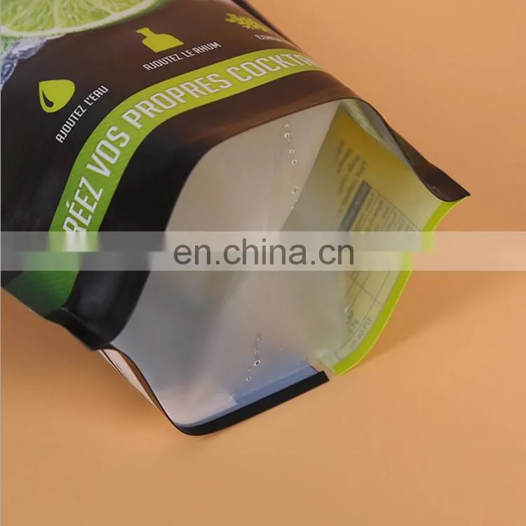 Custom cheap price food grade juice/wine/milk packaging spout pouch stand up pouch with spout