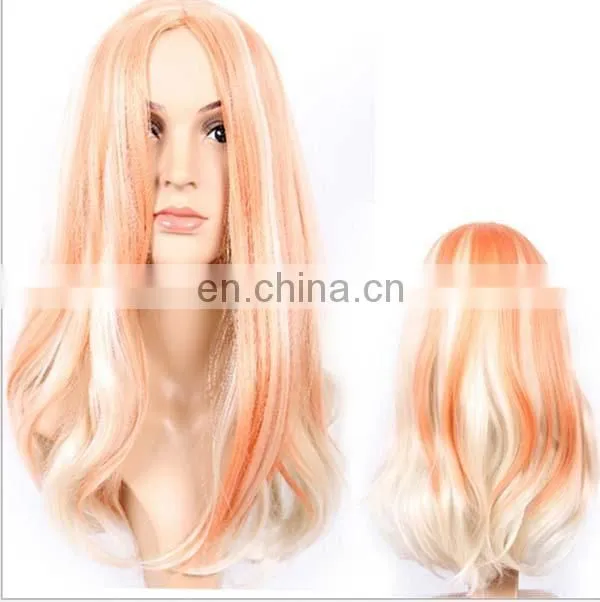 Girls share in the white dyed micro volume wigs