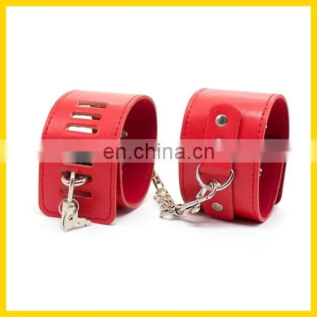 wholesale erotic toys of faux leather wrist & ankle cuffs restraints