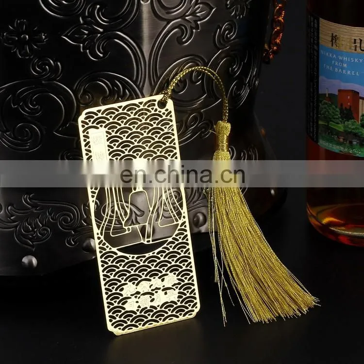 factory direct sale promotional gifts gift set metal hollow out bookmark suit wholesale