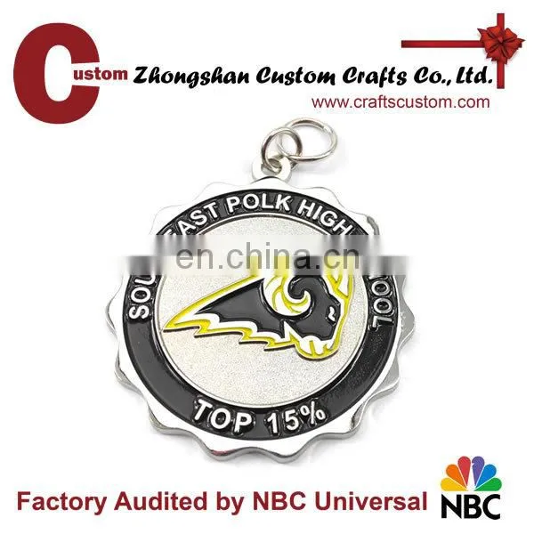 Promotional gifts expert factory custom green clown photo dome carnival medal
