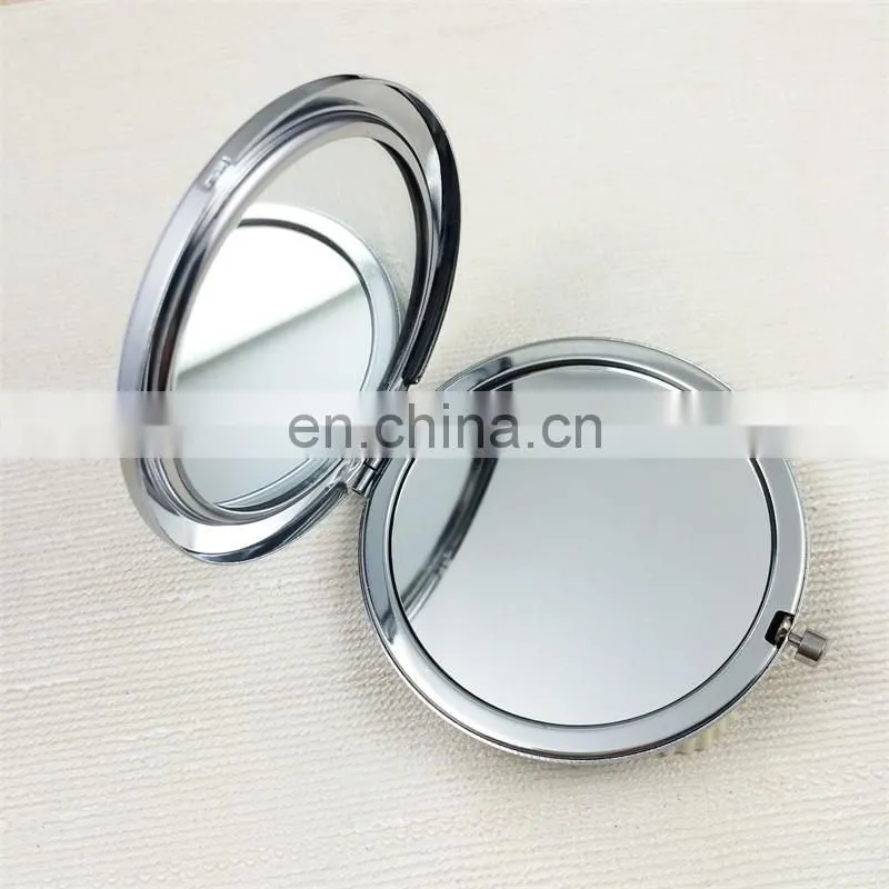 Popular fashion lady metal hand held antique mirror