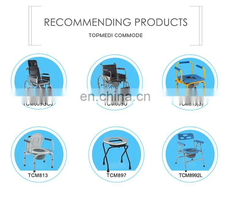 Topmedi folding bath & shower chair with wheels for disabled and elederly