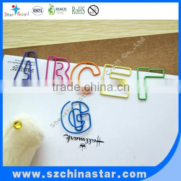 Metal Material paper clip shaped letter