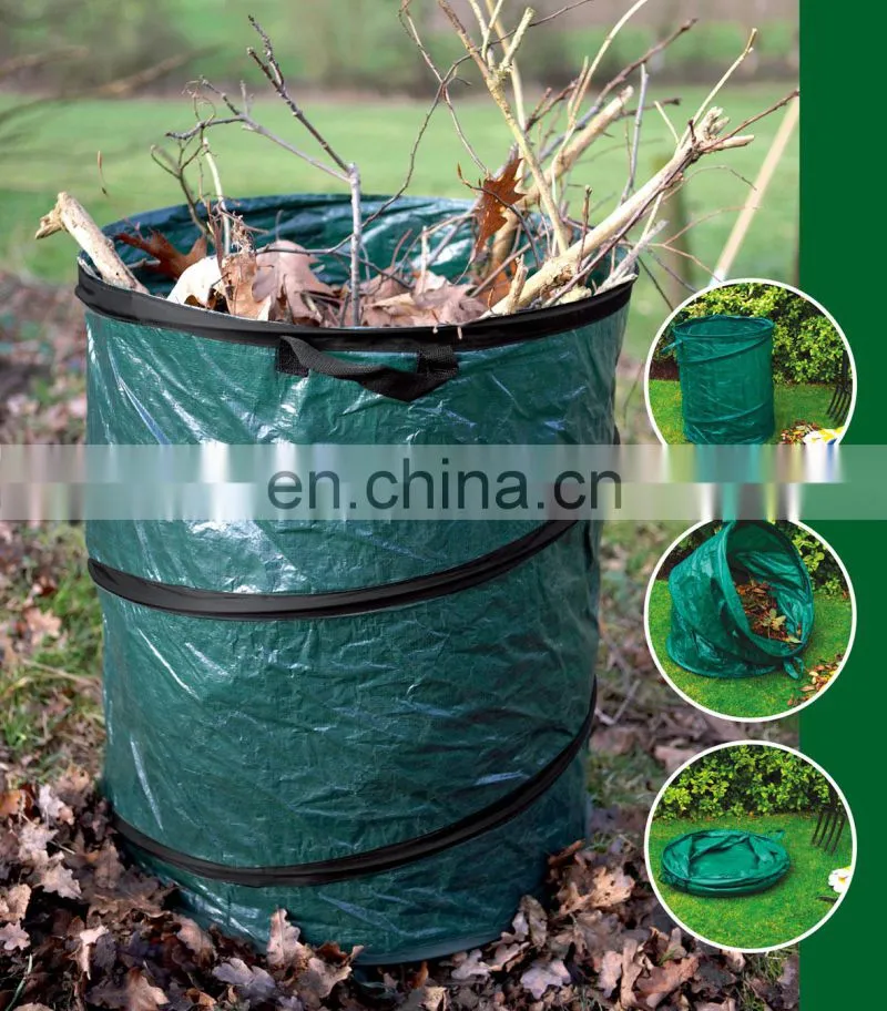 3-Pack 32 Gallons Eco-friendly Collapsible Gardening Waste Bag,Leaf bag