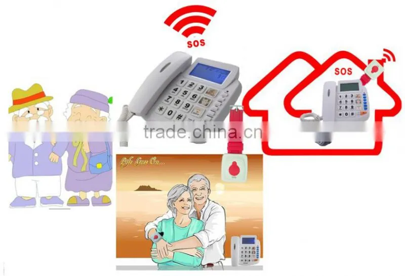 telefon fixed telephone sos emergency telephone for senior sos emergency telephone with watch controller