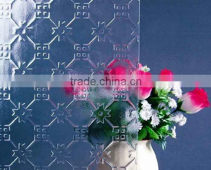 China high quality fashion pattern glass rain glass pattern