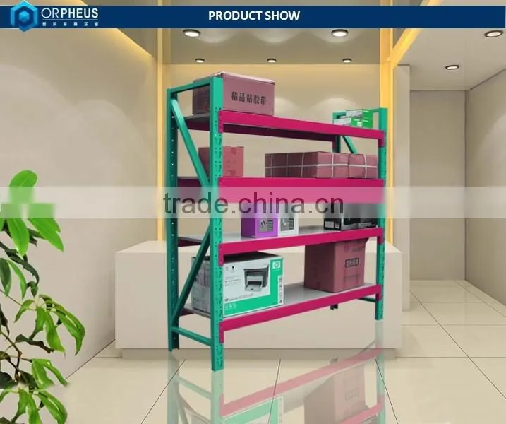 Metal Supermarket Furmiture Goods shelf System 4 Tier Storage Rack Price