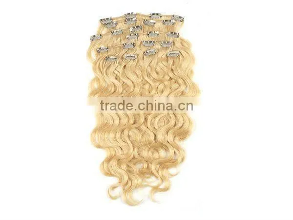 100% remy clip-in human hair extension sample order welcomed