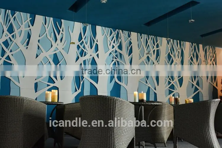 Craved Lantern Shaped Flameless Waterproof battery operated led floating candle