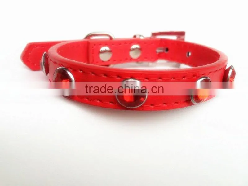 Professional factory wholesale multiple color pu leather dog collars