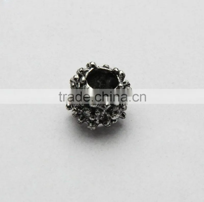 Popular Drum Shape Anti-silver Large Hole Metal Beads, Zinc Alloy Bracelets & Necklaces Beads Accessories