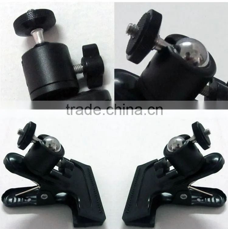 Metal Clip Clamp Holder Mount With Standard Ball Head 1/4 Screw for Photography