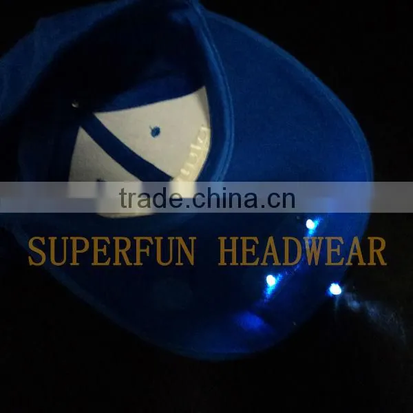 buy 2013 year lowest price 3LED lights built in visor brim caps