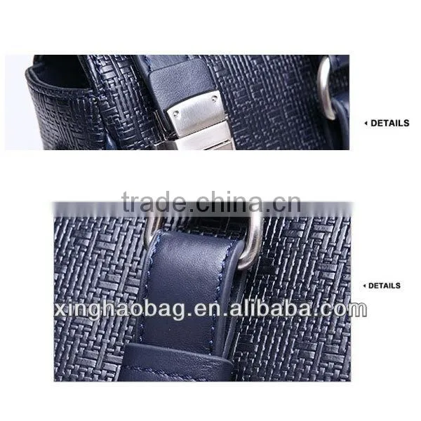 New brand braided briefcase 100% leather woven briefcase