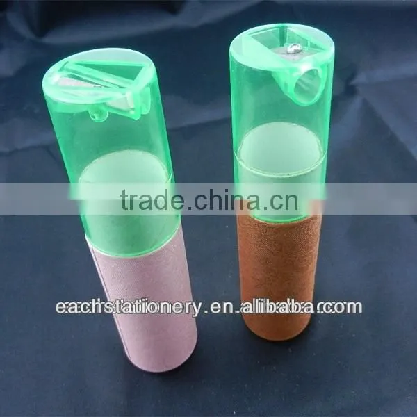 3.5" Mini Natural Wood Color Pencil Set In Paper Tube With Sharpener Lid
