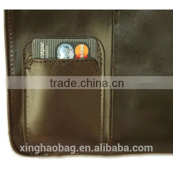2014 branded men's briefcase brown leather briefcase bag