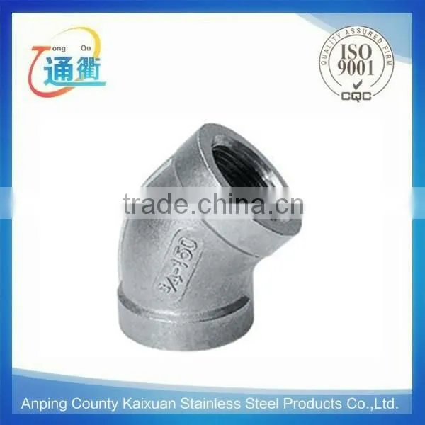 made in china casting 304 stainless steel 90 degree elbow