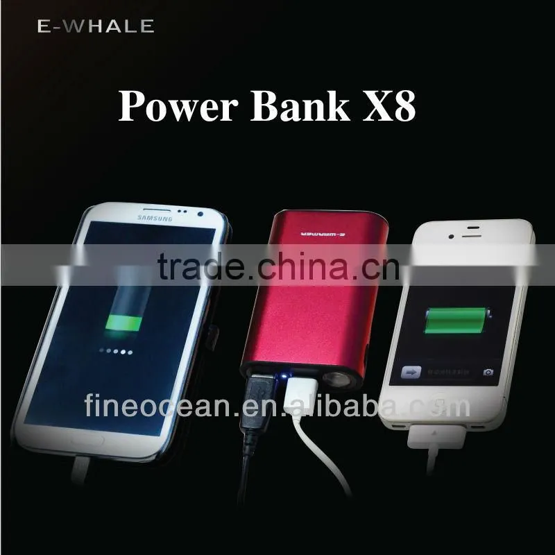 Portable Mobile Phone power bank 6000mAh X8