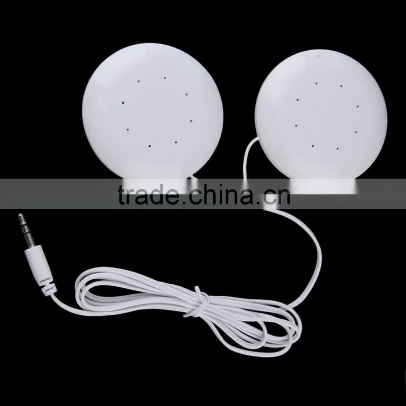 Universal 3.5mm Dual Speakers Music Pillow Speakers Loudspeaker For MP3 MP4 For Mobile Phones PC Computer Laptop Notebook White