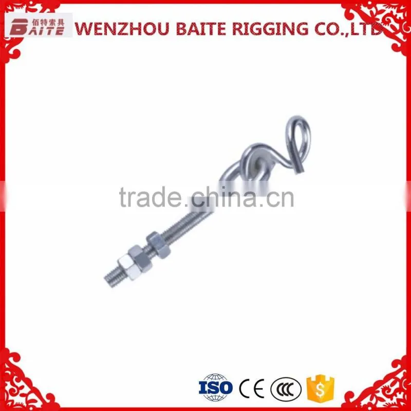 High Quality Swing Hook With Bolt&3 NUTS/Zinc Plated Swing Hook With Bolt&3 NUTS