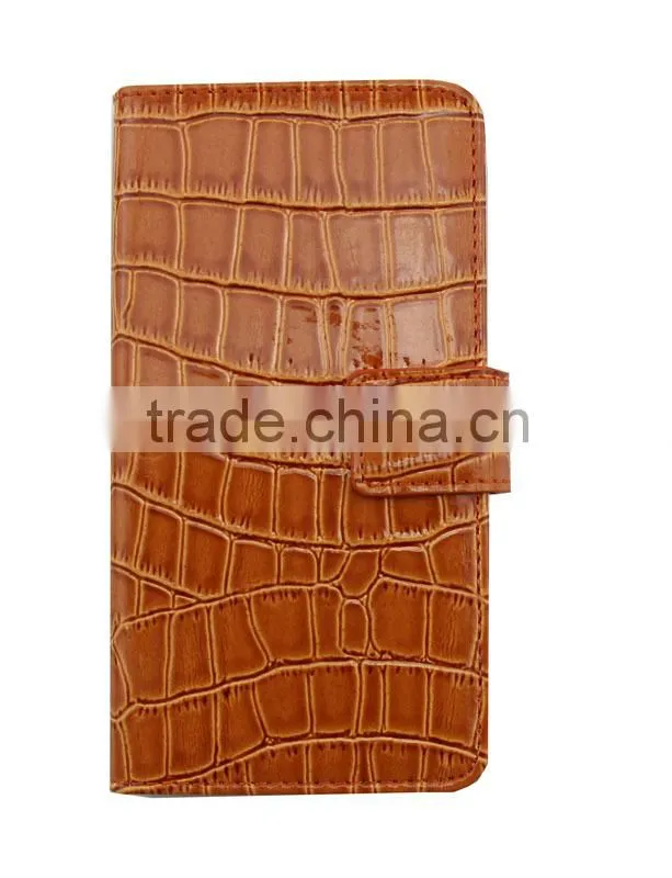 Mobile phone leather case for S5, Funny mobile phone leather case with stand, Ultra-thin crocodile mobile phone leather case