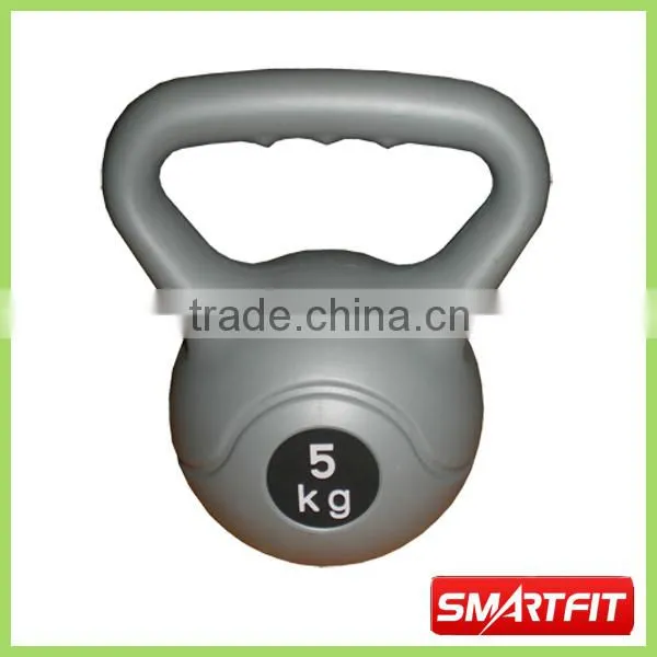 5 kg cement kettle bell with PVC coat high quality OEM adjustable customized kettlebell