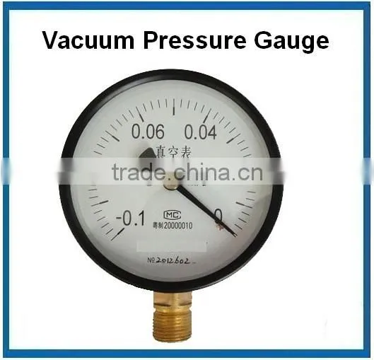 stainless steel bourdon tube Negative Pressure Gauge manufacturer