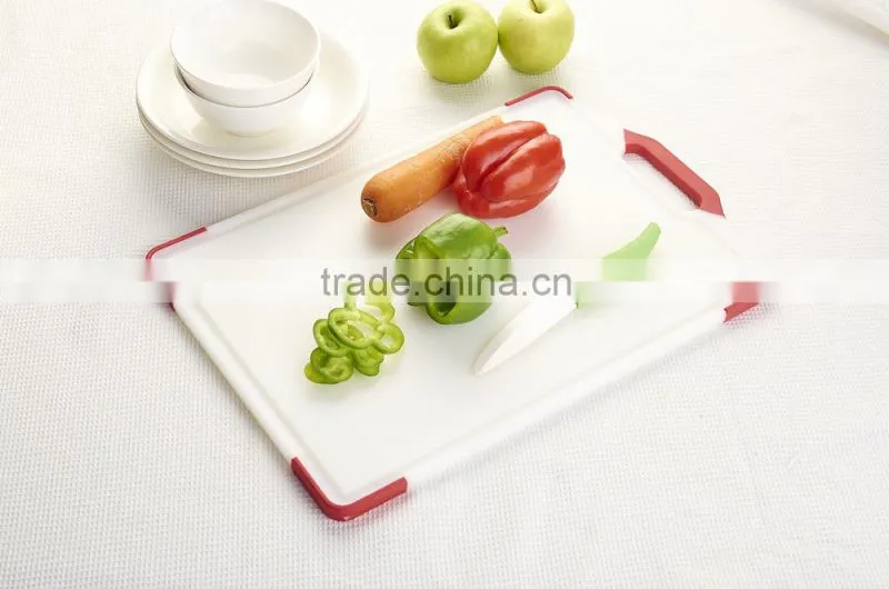 3PCS Square Double Thickness Colorful Large Plastic Square Cutting Board Set For Kitchen Non Silp Chopping Board