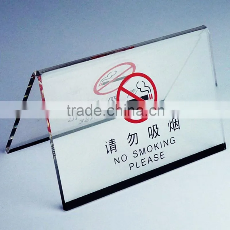 Acrylic No Smoking Sign Stand