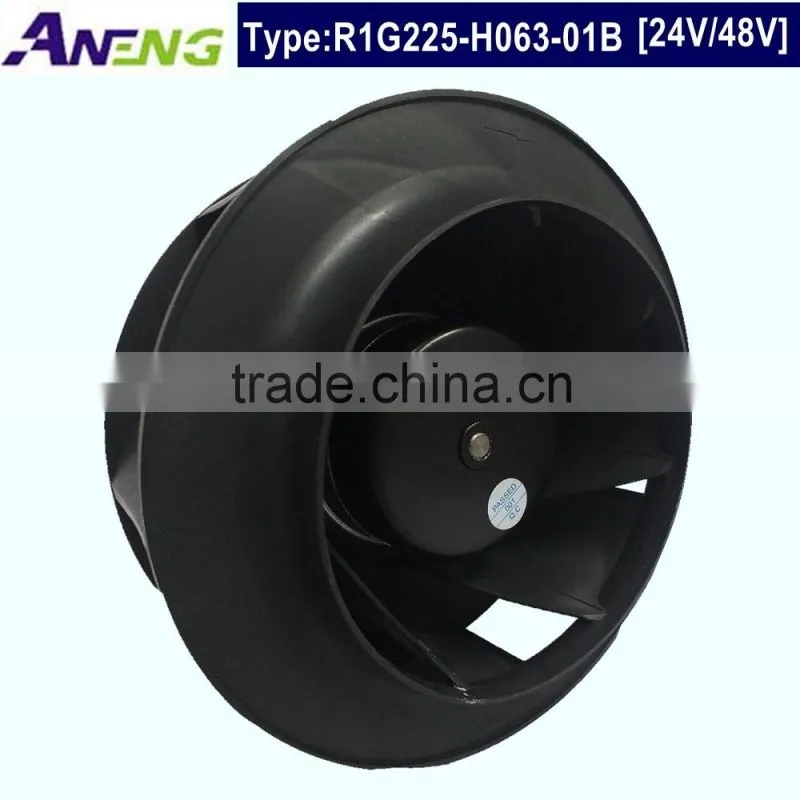 24V centrifugal cooling cabinet fan with high flow 608m3/h