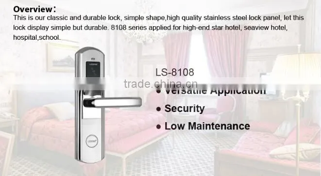 Stainless steel smart card lock for hotel solution LSD8108