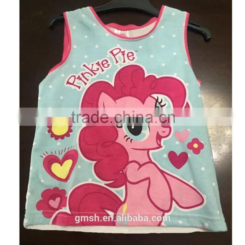 Girls camisole and brief set 100 cotton so cute with OEM service underwear set latest 2015