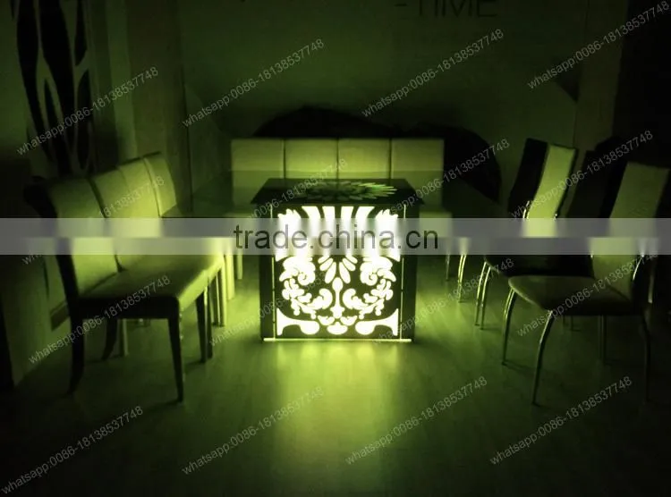 led tables have 16 colors and 12 seaters wedding table and chairs decoration