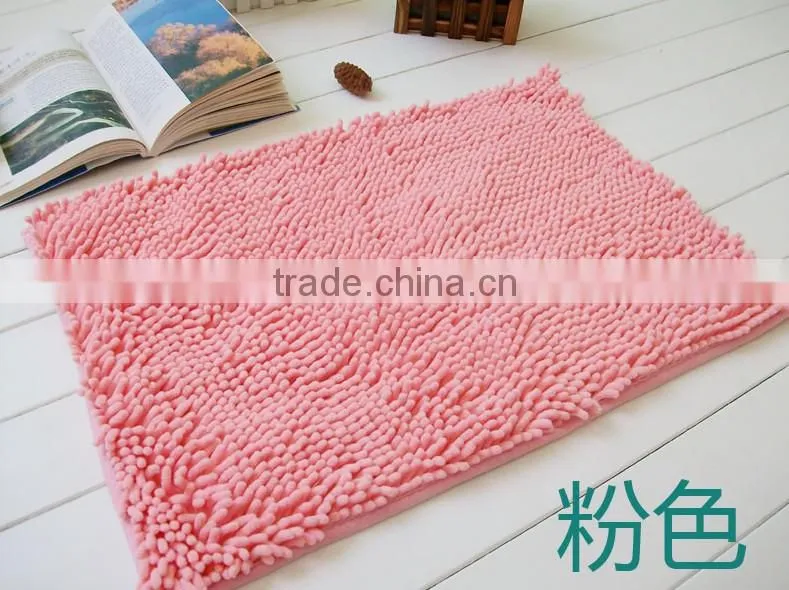 chenille floor carpet with anti-slip base microfiber chenille carpet