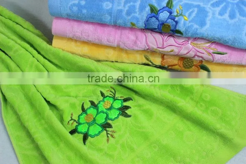 sell good bath towels 100% cotton with embroidery