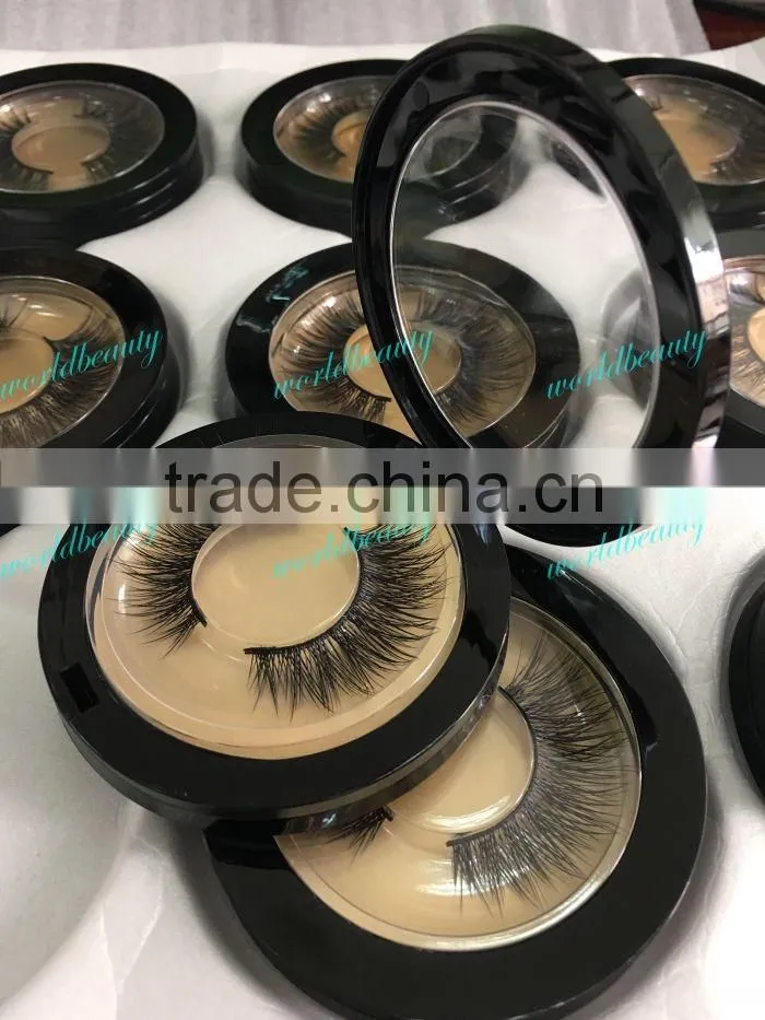 100% siberian luxury mink fur strip eyelashes