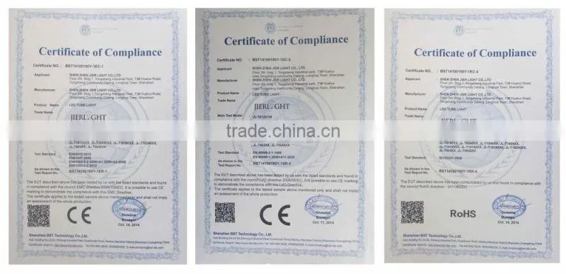 EMC LVD RoHS approved ul tube10 made in China