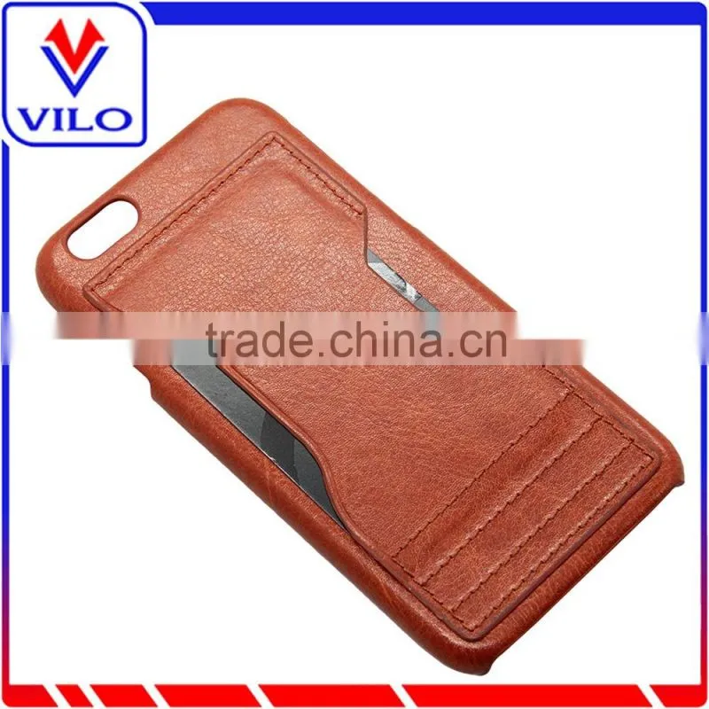 Ultra Slim PU Leather back cover Case with card slot For Iphone 6