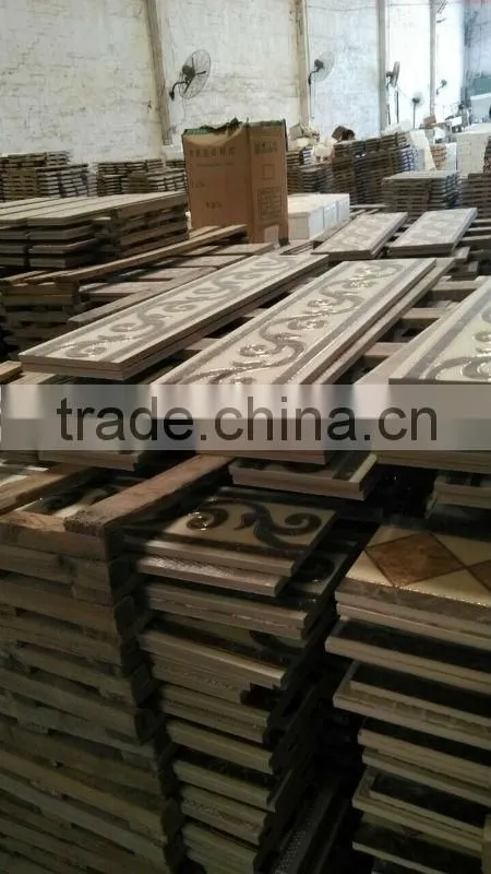 new desgn Ink-jet porcelain skirting lines match floor tiles 600x150mm