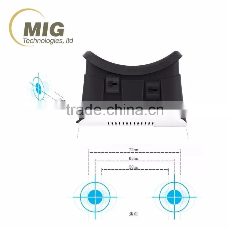 Hot sell new technology see film and remote control playing games 3d vr box glasses for all mobile phone