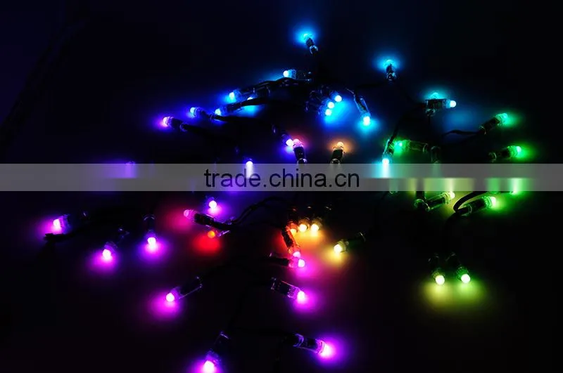 Green Wire 12mm WS2811 pixel led module, 5V IP68 waterproof